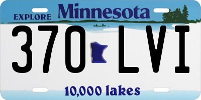MN license plate 370LVI