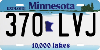 MN license plate 370LVJ