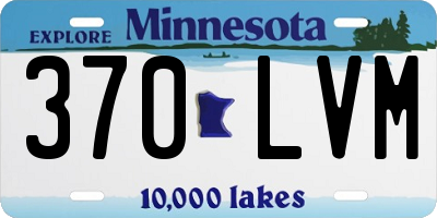 MN license plate 370LVM
