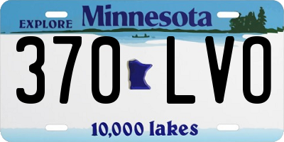 MN license plate 370LVO
