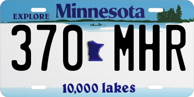 MN license plate 370MHR