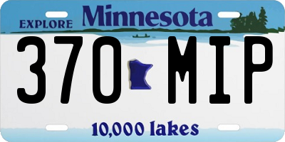 MN license plate 370MIP