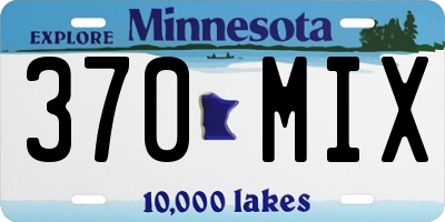 MN license plate 370MIX
