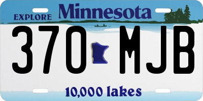 MN license plate 370MJB