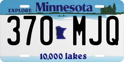 MN license plate 370MJQ