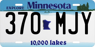 MN license plate 370MJY