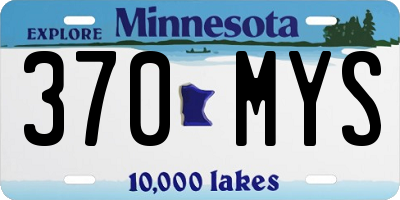 MN license plate 370MYS