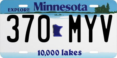 MN license plate 370MYV