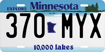 MN license plate 370MYX