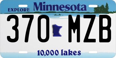 MN license plate 370MZB