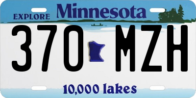 MN license plate 370MZH
