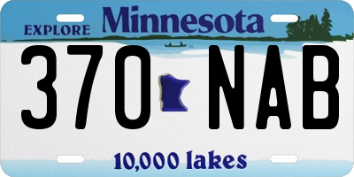 MN license plate 370NAB