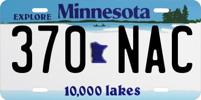 MN license plate 370NAC