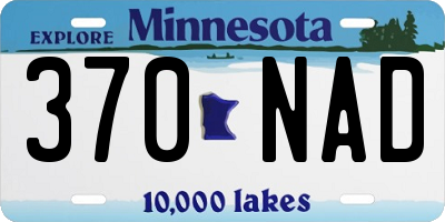 MN license plate 370NAD