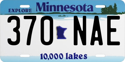 MN license plate 370NAE