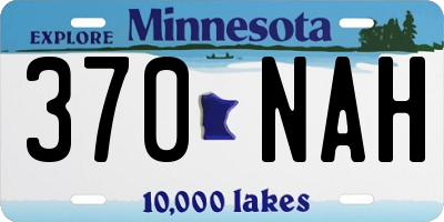 MN license plate 370NAH