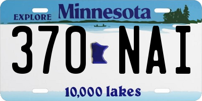 MN license plate 370NAI
