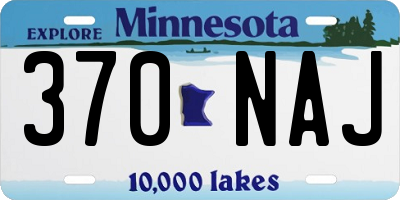 MN license plate 370NAJ