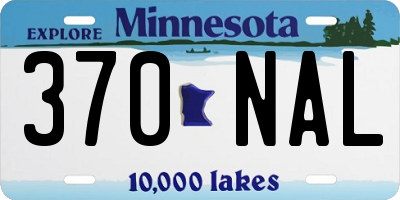 MN license plate 370NAL