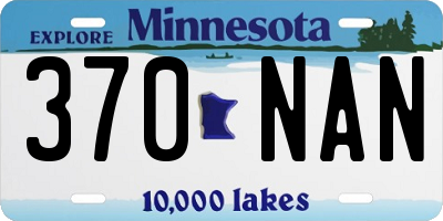 MN license plate 370NAN