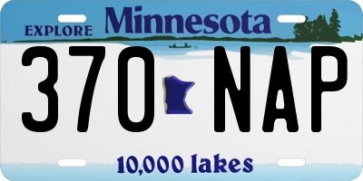 MN license plate 370NAP