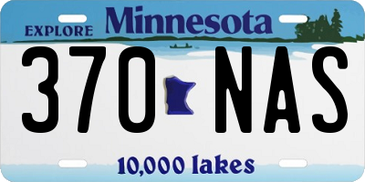 MN license plate 370NAS