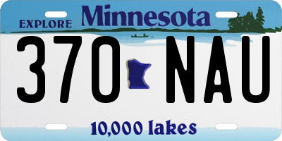 MN license plate 370NAU