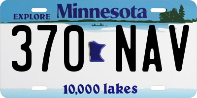 MN license plate 370NAV
