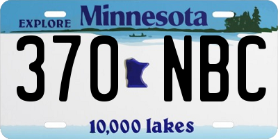MN license plate 370NBC