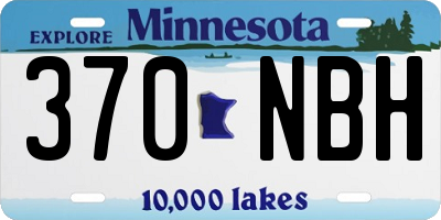 MN license plate 370NBH