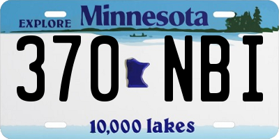 MN license plate 370NBI