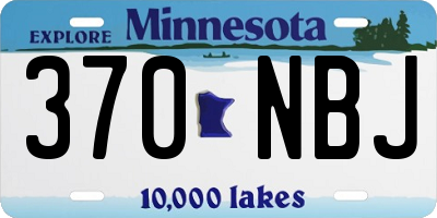 MN license plate 370NBJ