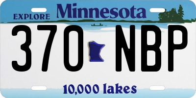 MN license plate 370NBP