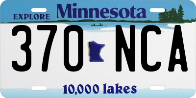 MN license plate 370NCA
