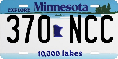 MN license plate 370NCC