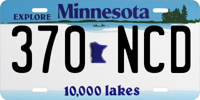 MN license plate 370NCD