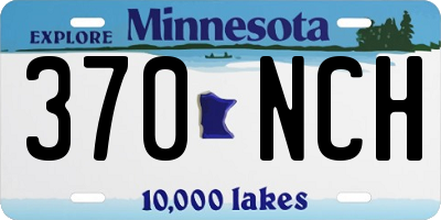 MN license plate 370NCH