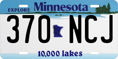MN license plate 370NCJ