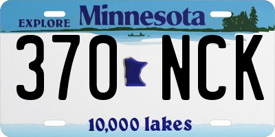MN license plate 370NCK