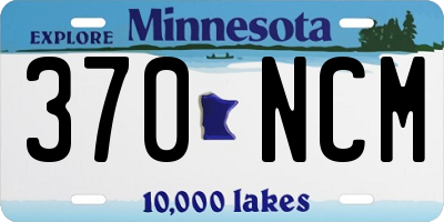 MN license plate 370NCM