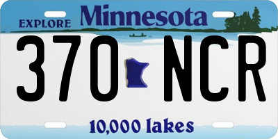 MN license plate 370NCR