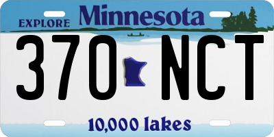 MN license plate 370NCT