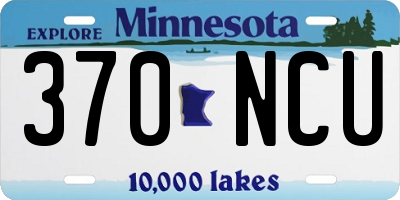 MN license plate 370NCU