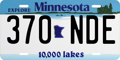 MN license plate 370NDE
