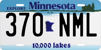 MN license plate 370NML