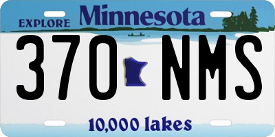 MN license plate 370NMS