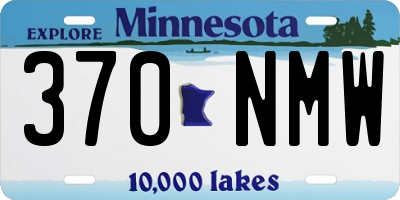 MN license plate 370NMW