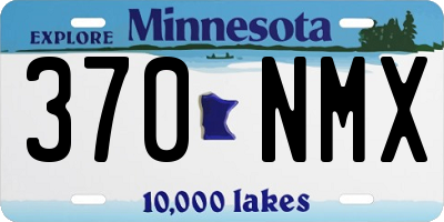 MN license plate 370NMX