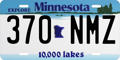 MN license plate 370NMZ