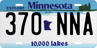 MN license plate 370NNA